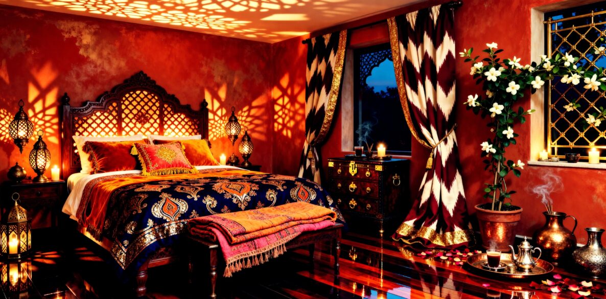 Warm Sunset Orange Dream Bedroom Design Ideas