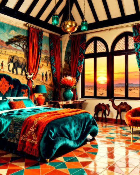 Afrohemian Bedroom Interior Design