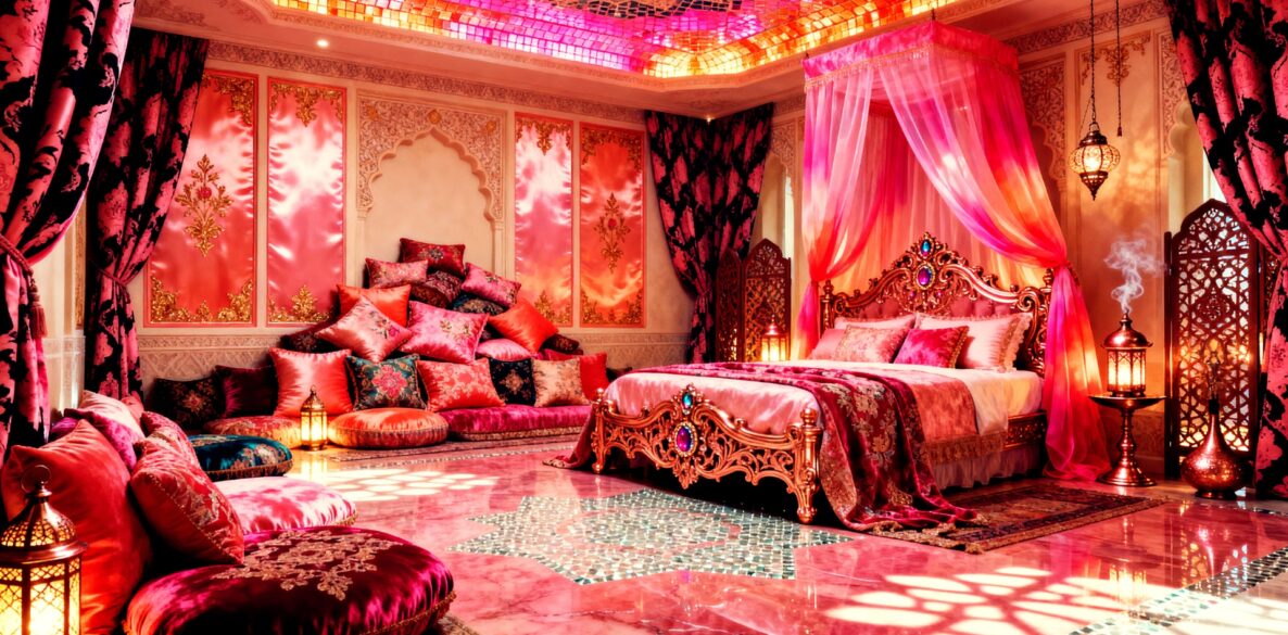 Glam Romantic Bold Pink Dream Romantic Bedroom Ideas