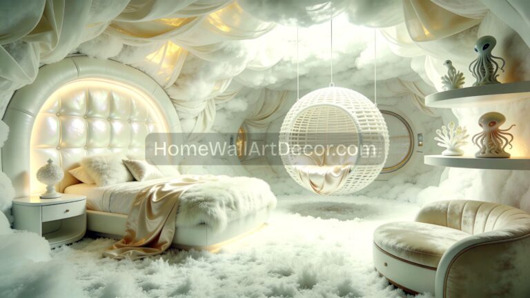 Celestial Clouds of Heaven White Ethereal Burnt Orange Topaz Lava Realm - Interstellar Gateway Portal Maximalist Purple and Green Cosmic Alien Core Aesthetic Bedroom