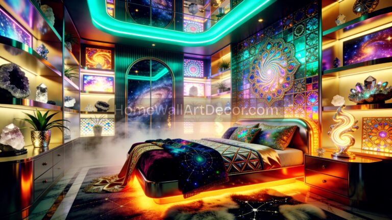 Comic Celestial Romantic Bedroom - Alien Core Aesthetic