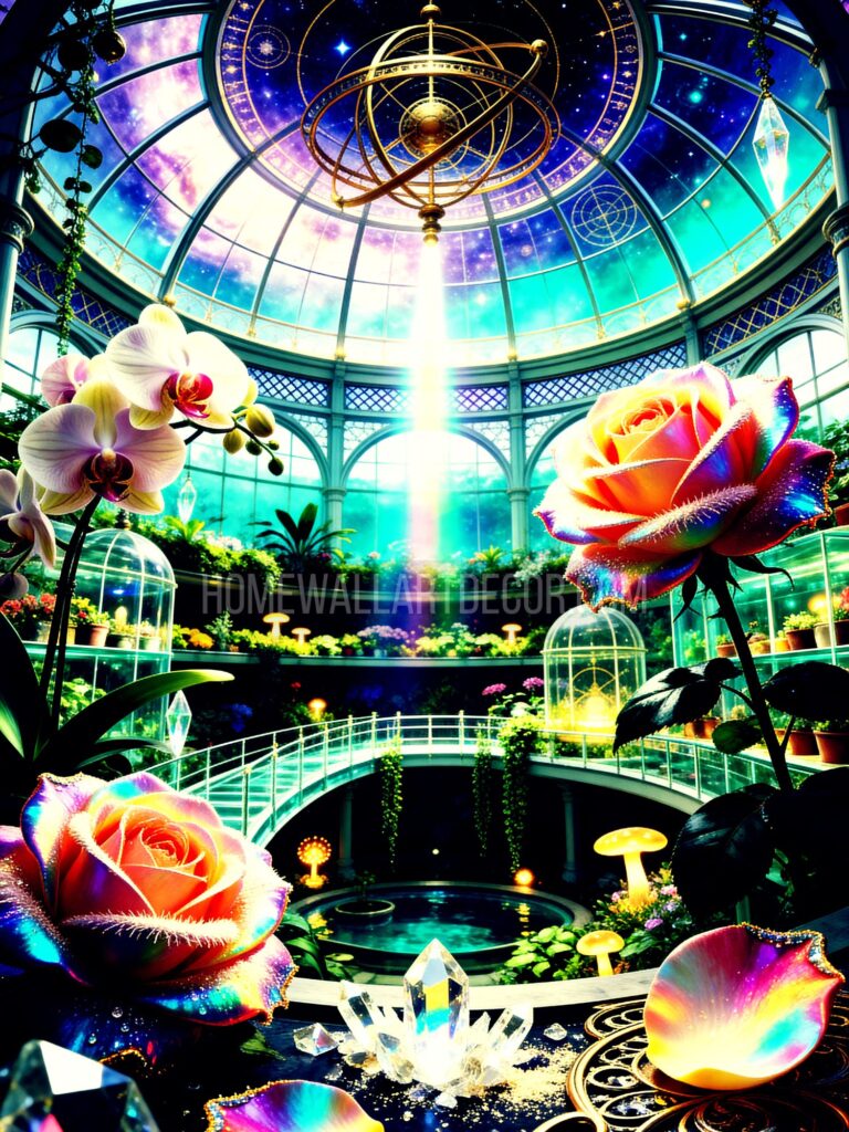 Cosmic Flower Garden - Downloadable Floral Dreamscape Landscapes