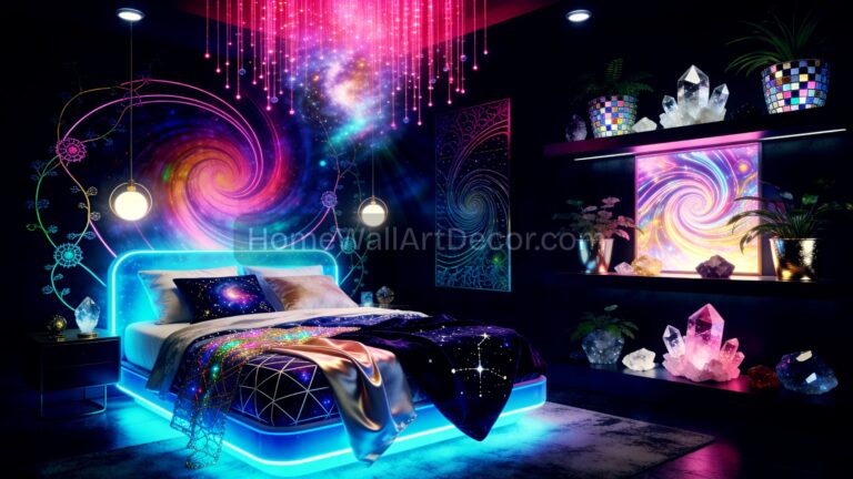Majestic Swirling Galaxy Sacred Geometry Aliencore Bedroom