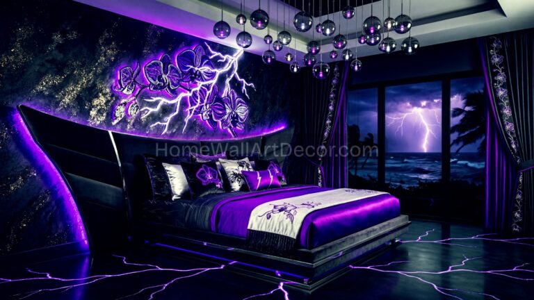 Dark Moody Stormy Night Dream Caribbean Tropical Bedroom