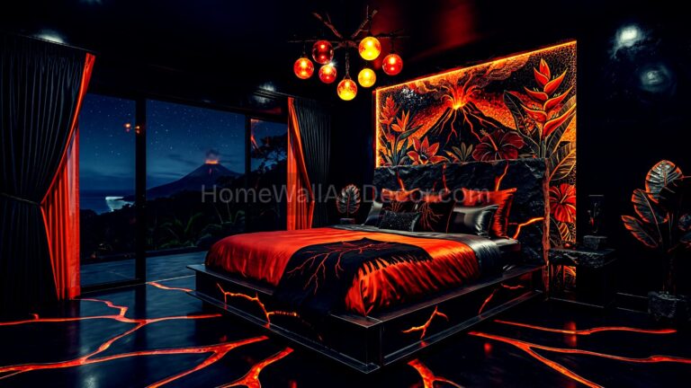 Lush Exotic Dream Volcanic Moody Caribbean Tropical Bedroom Interior Design Idea
