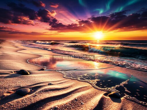 Beautiful Exotic Beach Printable Wall Decor - Ocean Waves Wall Art Printables