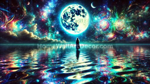Iridescent Ocean Wall Art - Printable Iridescent Wall Art