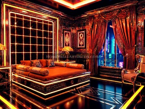 Warm Orange Fall Dreamy White Pink and Teal Mandala Bright Colorful Energetic Indo-Futurism Interior Design