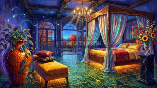 Magical Garden Cottage Sunflower Fall Maximalist Bedroom Decor Ideas