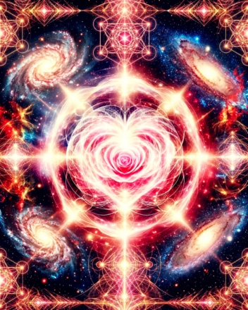 Printable Stained Glass Wall Art Hearts and Roses Love Galaxy Mandala