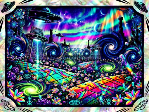 Printable Stained Glass Wall Art - Trippy Stained Glass Wall Art