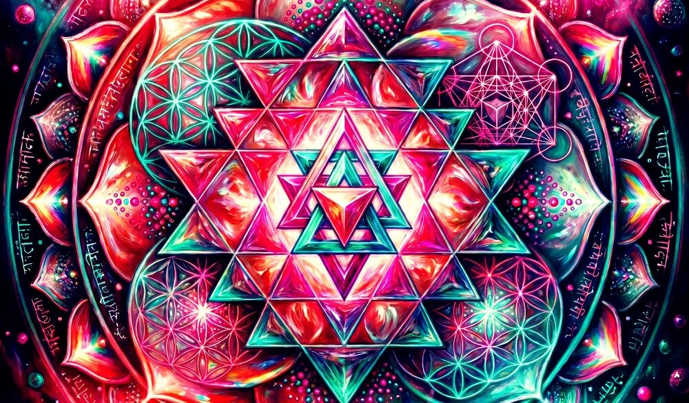 Sacred Sri Yantra Printable Sacred Geometry Mandala Art