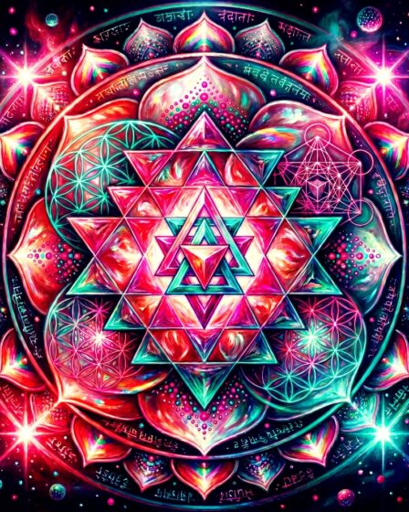 Sacred Sri Yantra Printable Sacred Geometry Mandala Art