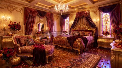 Dream Rococo Feminine Bedroom - Fall Rococo Interior Design Idea