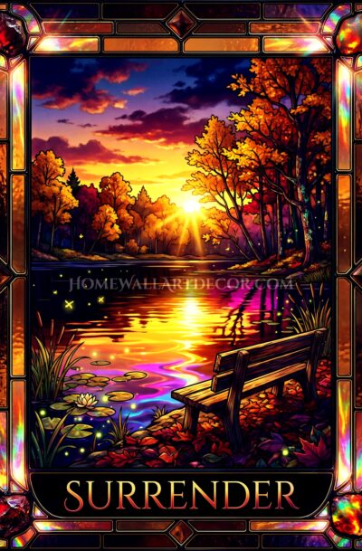 Enchanting Surrender Autumn Tarot Art Digital Download