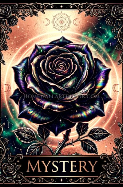 Enchanting Mystery Rose Tarot Wall Art Digital Download
