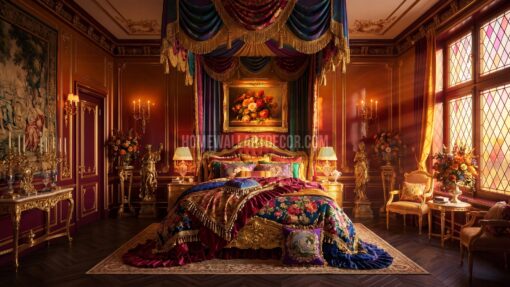 Luxurious Couture Moody Floral Rococo Dark Floral Fall Rococo Bedroom