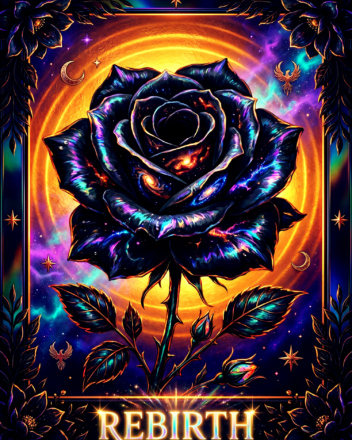 Rebirth - Psychedelic Cosmic printable tarot wall art
