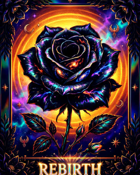 Rebirth - Psychedelic Cosmic printable tarot wall art