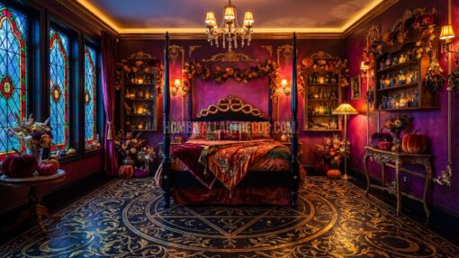 Dark Pink Moody Witchcore Fall Rococo Interior Design Idea